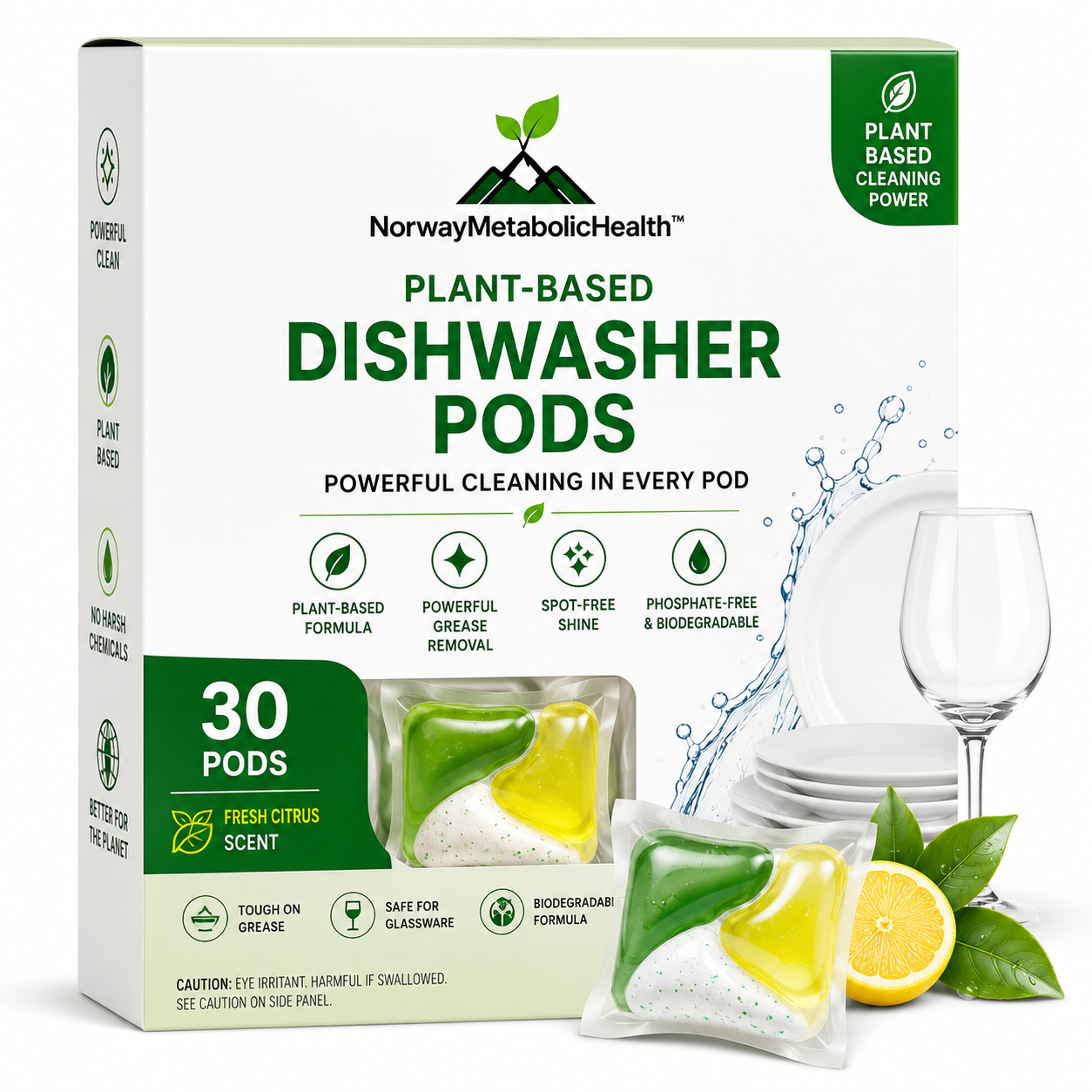NorwayMetabolicHealth™ Plant-Based Dishwasher Pods